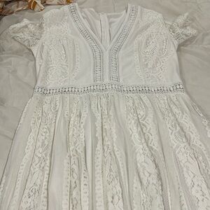 Bohemian white long dress used once